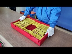 48-Liter-Lager-Kiste Tote Kunststoffstapelbare Transportboxen Klappgemüse-Kisten