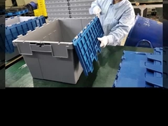 Klappbare Massivbox Plastik-Fischkorb mit Befestigungsdeckel 760x570x620mm