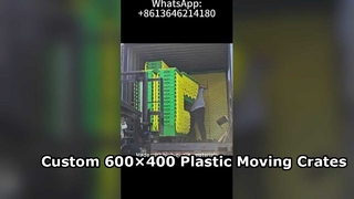 600 x 400 x 315 mm großer Behälter mit befestigtem Deckel – robuste Kunststoffkiste mit Deckel für die Logistik