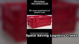 Stapel- und Nest-Kunststoffkiste für die Gemüsepräsentation | Belüftete Supermarkt-Lagerlösung