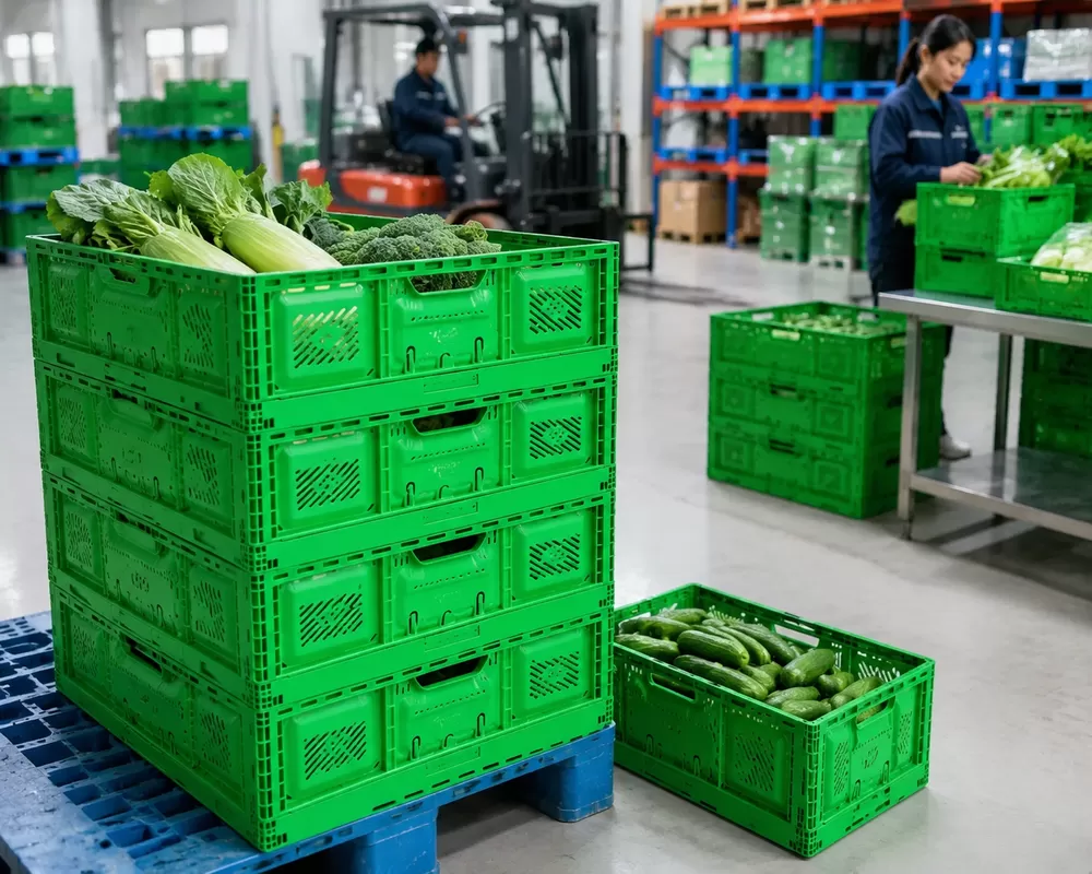 Neueste Unternehmensblogs über Foldable Plastic Crates for Warehousing and Distribution: A Practical Buying Guide
