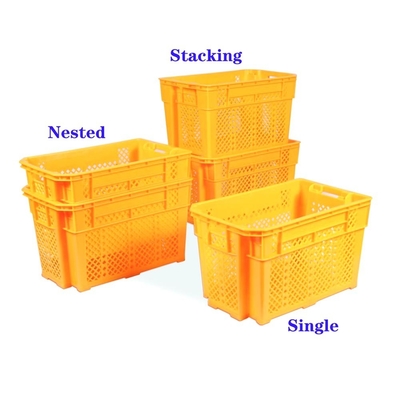 kaufen Mesh-Stil kundenspezifische Farbe Stapelbare Plastikkiste für Logistik-Speicher im Lagerraum Online-Herstellung
