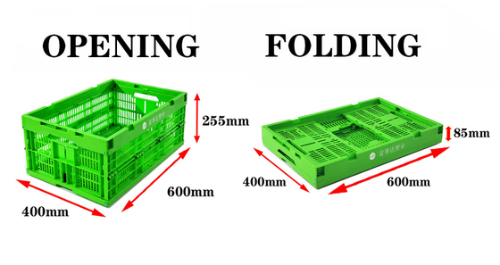 kaufen 600×400×255 mm Klappbare Plastikkiste für Frischprodukte Online-Herstellung