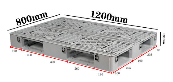 kaufen PP-Hochleistungspalette aus stapelbarem Kunststoff. Anpassbare Industriepaletten mit 1200 x 800 mm Online-Herstellung