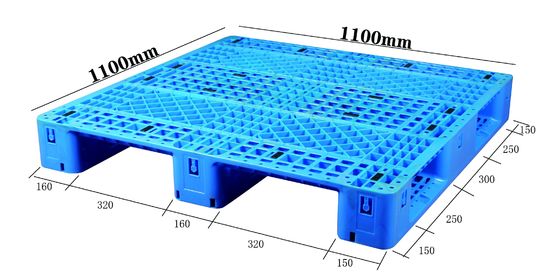 kaufen 1100×1100 Kunststoffpalette mit drei Läufern aus HDPE für Lager und Logistik Online-Herstellung