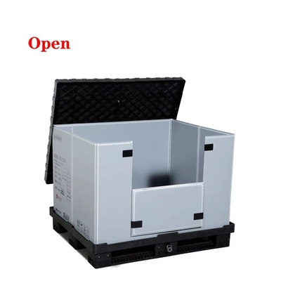 kaufen Collapsible Plastic Pallet Heavy Duty Stackable Storage Fold Pallet Box Online-Herstellung