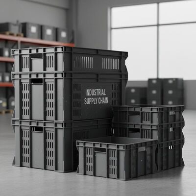 kaufen Größenanpassungsmöglichkeiten Industrielle Kunststoffkisten mit hoher Schlagfestigkeit und Wetterbeständigkeit für industrielle Lieferketten Online-Herstellung
