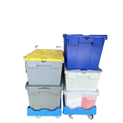 Logo Seidendruck Schwerlaststapelfähige Plastik-Tote-Boxen für wiederverwendbare Lagerlösungen