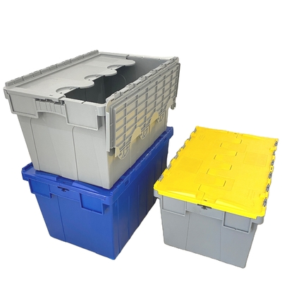 Lebensmittel-Plastikstapelbare Bewegungsfächer Behälter mit Deckel für die Lagerung 600x400x315mm