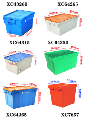 Aufbewahrungsanlage mit Verpackungsschutzdeckel nicht stabiler Kasten 600*400*315mm Schwerlastbehälter mit Verpackungsschutzdeckel